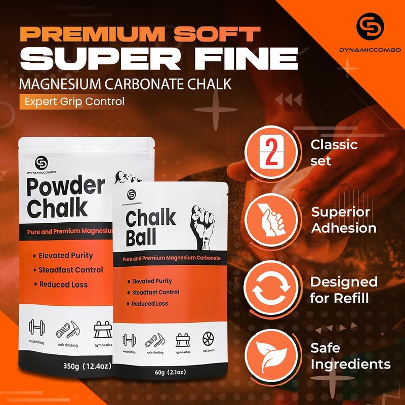 DYNAMICCOMBO Climbing Chalk | Ultra-Fine Gym Chalk Powder for Weight Lifting, Bouldering & Gymnastics - Image 2